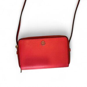 Tory Burch Red Robinson Crossbody Wallet